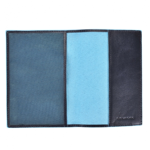 Обложка для паспорта Piquadro PP5255B2/BLU2 темно-синяя Blue Square 13,5 х 9 х 0,5 см