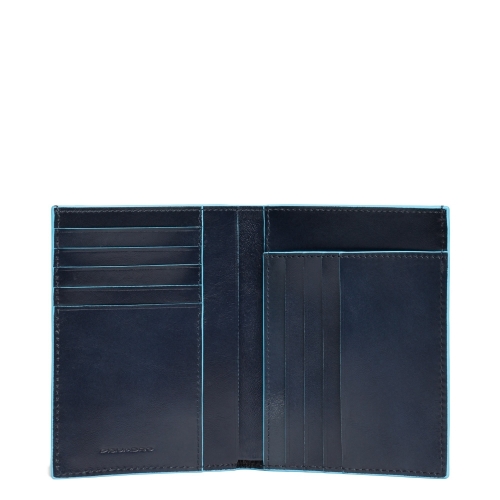 Чехол Piquadro PU1393B2/BLU2 для банковских карт вертикальный синий12,5 x 9,5 x 1,5 см