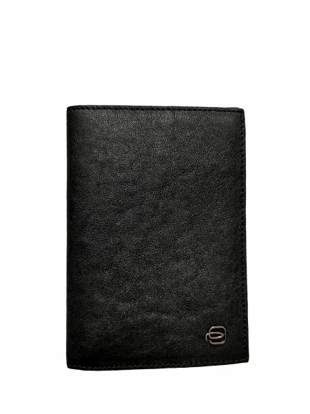 Обложка для паспорта кожаная Piquadro PP5255B3/N черная Black Square 13,5 х 9 х 0,5 см
