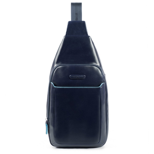 Рюкзак с одной лямкой Piquadro CA4827B2/BLU2 кожаный темно-синий Blue Square 37 x 20 x 10 см 
