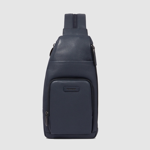 Рюкзак с одной лямкой на молнии Piquadro CA5577MOS/BLU кожаный синий Modus Special 36 X 18 X 6 см