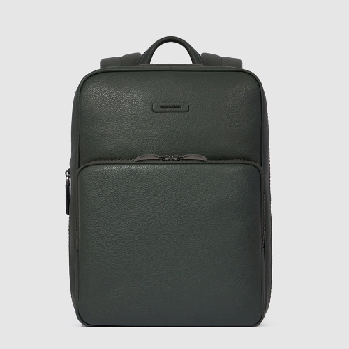 Кожаный мужской бизнес-рюкзак Piquadro CA6311MOS/VE зелёный Modus Special 38 X 31 X 7 см