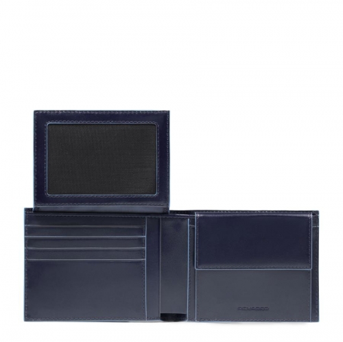 Портмоне Piquadro PU1392B2R/BLU2 горизонтальное темно-синее12,5 х 9,5 х 3 см