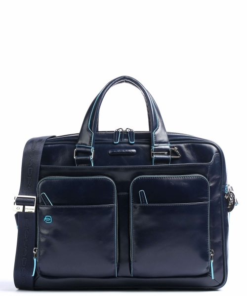 Сумка Piquadro CA2849B2/BLU2 кожаная темно-синяя Blue Square 39 х 28,5 х 10,5 см