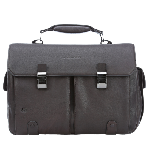 Портфель Piquadro CA1068B3/TM мужской кожаный темно-коричневый Black Square 43 х 31 х 13 см