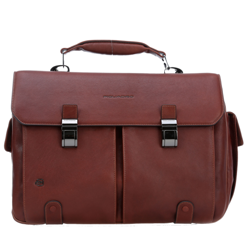 Портфель Piquadro CA1068B3/CU мужской кожаный красно-коричневый Black Square 43 х 31 х 13 см