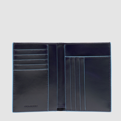 Чехол Piquadro PU1393B2R/N для банковских карт вертикальный черный Blue Square 12,5 x 9,5 x 1,5 см