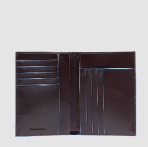 Чехол Piquadro PU1393B2R/MO для банковских карт вертикальный коричневый Blue Square 12,5 x 9,5 x 1,5 см