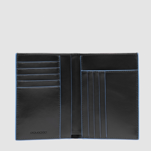 Чехол Piquadro PU1393B2R/BLU2 для банковских карт вертикальный синий Blue Square 12,5 x 9,5 x 1,5 см