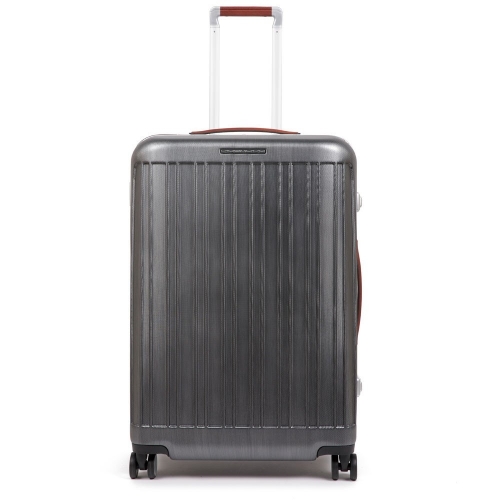 Серый чемодан на колесах  67,5 x 47 x 26,5 см