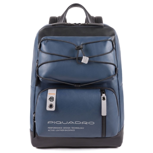 Рюкзак Piquadro CA4862DT/BLU среднего размера кожаный синий38,5 x 29 x 15 см