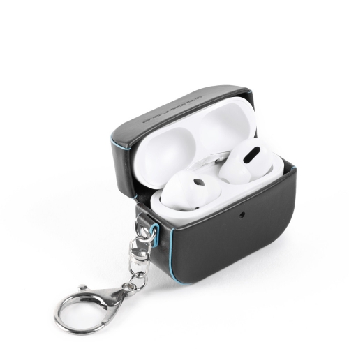 Чехол кожаный Piquadro AC5308B2/N для AirPods Pro черный 6,5 x 5 x 2 см