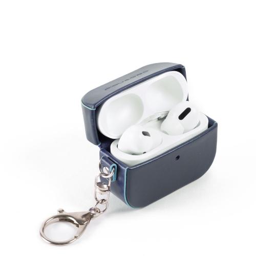 Чехол кожаный Piquadro AC5308B2/BLU2 для AirPods Pro синий 6,5 x 5 x 2 см