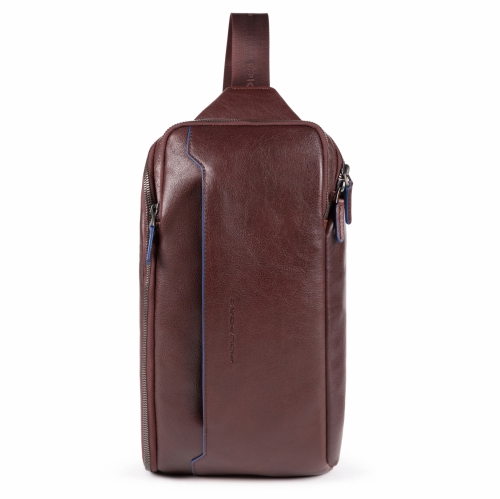 Рюкзак с одной лямкой Piquadro CA5107B2S/TM мужской кожаный коричневый B2S 35 x 19 x  9 см