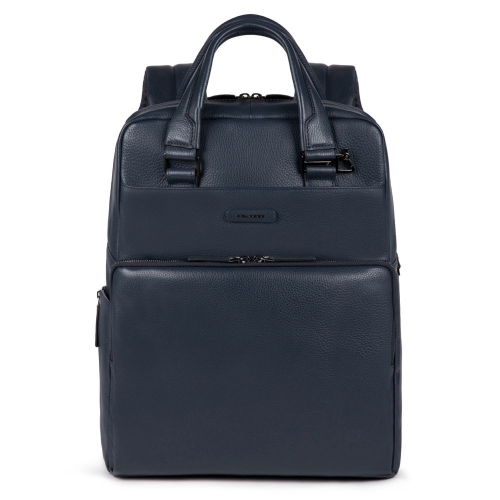 Мужской кожаный рюкзак с двумя ручками Piquadro CA5413MOS/BLU синий40 х 34 х 16 см