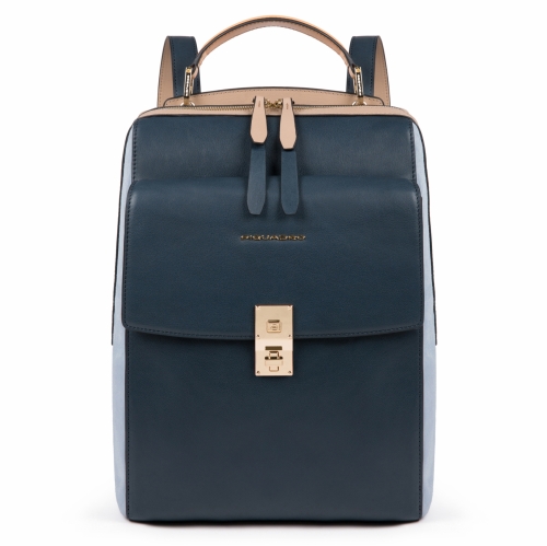 Рюкзак женский кожаный Piquadro CA5437DF/BLAZ синий34 x 25,5 x 11 см