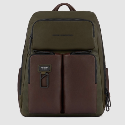 Кожаный рюкзак Piquadro CA3349AP/VETM мужской зелено-коричневый Harper 42 x 31 x 20 см