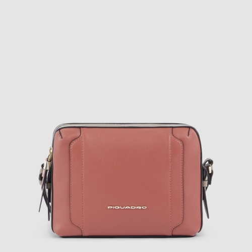 Женская сумка через плечо Piquadro BD4870W92/ARTM кожаная оранжево-коричневая23 x 17,5 x 9,5 см