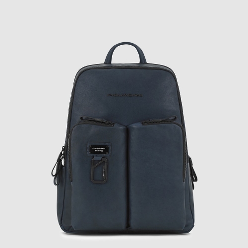 Кожаный рюкзак Piquadro CA3869AP/BLU мужской синий Harper 40 x 32 x 15 см
