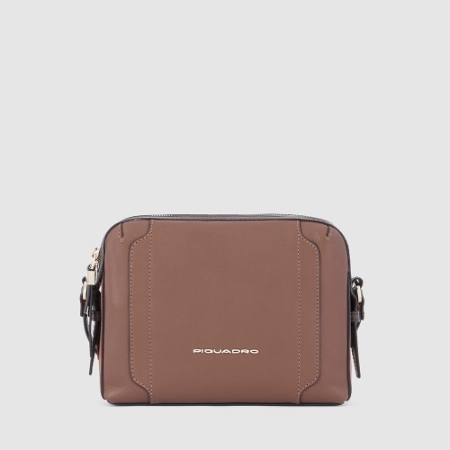 Женская сумка через плечо Piquadro BD4870W92/MAR кожаная коричневая Circle 23 x 17,5 x 9,5 см