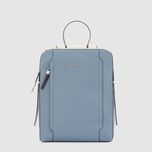 Женский кожаный рюкзак Piquadro CA4576W92/AVGR серо-голубой Circle 36,5 x 28 x 12,5 см