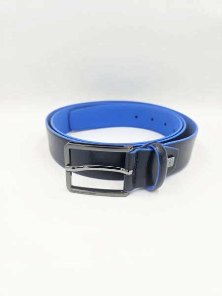 Ремень Piquadro CU5258B2/BLU2 мужской кожаный синий Blue Square 125 x 3,5 см
