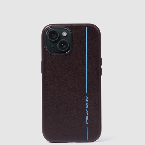 Кожаный чехол Piquadro AC6437B2/MO для iPhone®15 6,1'' коричневый Blue Square 15 x 7,5 x  1,1 см
