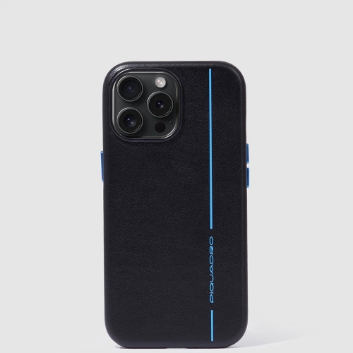 Кожаный чехол Piquadro AC6438B2/N для iPhone® Pro 15 6,1'' черный Blue Square 15 x 7,5 x  1,1 см