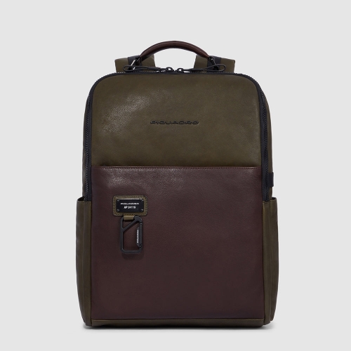 Кожаный рюкзак Piquadro CA4818AP/VETM мужской зелёно-коричневый Harper 39 х 30 х 12 см