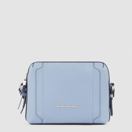 Женская сумка через плечо Piquadro BD4870W92/AZ3 кожаная голубая23 x 17,5 x 9,5 см