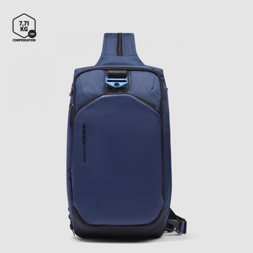 Рюкзак Piquadro CA6632S137/BLU кожа/ткань синий Season Collection 35 X 19 X 10 см