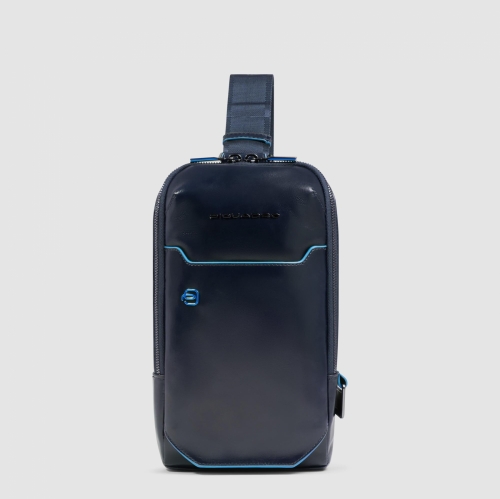 Рюкзак с одной лямкой Piquadro CA6898B2/BLU2 кожаный синий Blue Square 28 x 15 x 8 см