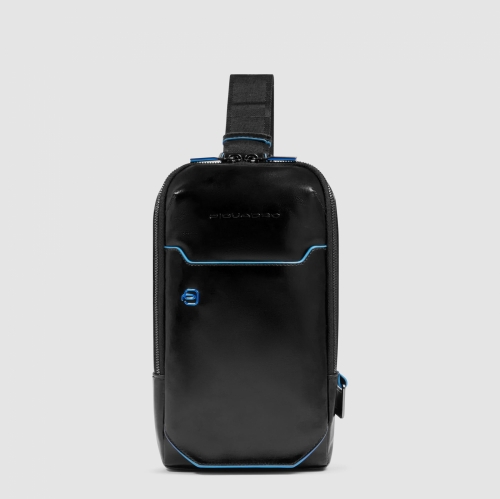 Рюкзак с одной лямкой Piquadro CA6898B2/N кожаный чёрный Blue Square 28 x 15 x 8 см