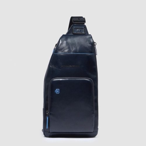 Рюкзак с одной лямкой Piquadro CA5577B2/BLU2 кожаный синий Blue Square 36 x 18 x 6 см