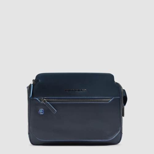 Сумка Piquadro CA6900B2/BLU2 через плечо кожаная синяя Blue Square 27 x 20 x 9 см