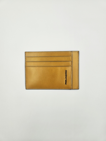 Чехол кожаный Piquadro PP2762B2R/G для банковских карт желтый Blue Square 11 x 8 x 0,5 см