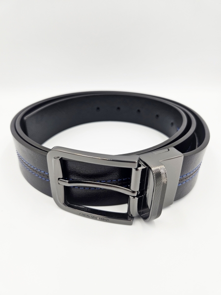 Ремень Piquadro CU6742B2/MON мужской двусторонний черный/коричневый Blue Square 125 х 3,5 см