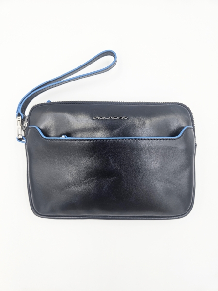 Клатч кожаный Piquadro AC5946B2R/BLU2 горизонтальный синий Blue Square 20 х 14 х 2 см