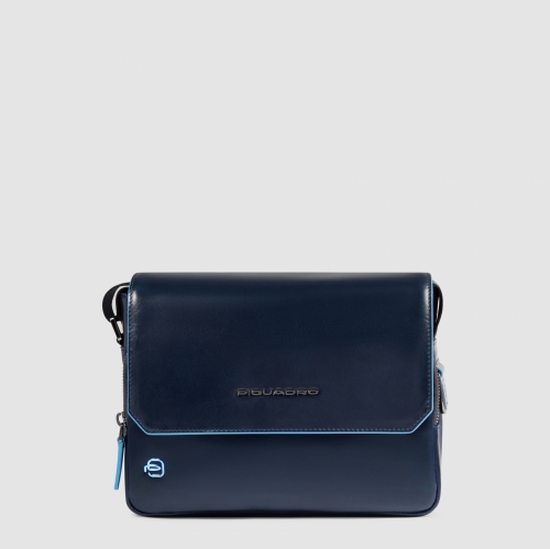 Сумка Piquadro CA6812B2/BLU2 горизонтальная кожаная синяя23 х 18 х 7 см