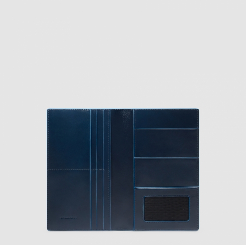 Портмоне Piquadro PP6805B2R/BLU2 вертикальное кожаное синее19.5 x 11.5 x 2.0 см