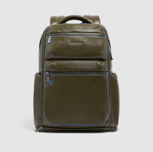 Кожаный мужской рюкзакPiquadro Blue Square CA6592B2BM/VE 42 X 34 X 16 см