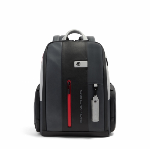 Кожаный рюкзак Piquadro Urban CA7164UB00/GRN для ноутбука 14 дюймов, серо-черный40 × 32 × 15 см