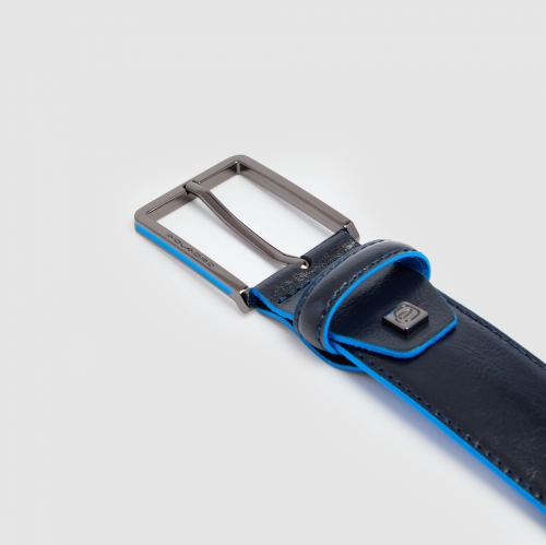 Ремень Piquadro CU7421B2/BLU2 мужской кожаный синий125 × 3,5 cm