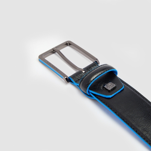 Ремень Piquadro CU7421B2/N мужской кожаный черный125 × 3,5 cm