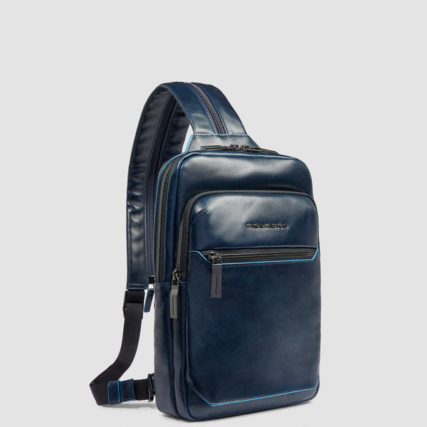 Рюкзак с одной лямкой Piquadro CA6589B2/BLU2 кожаный синий