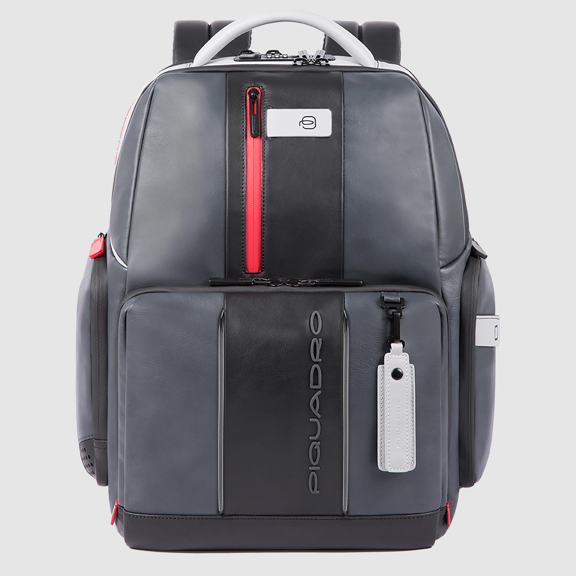 Рюкзак Piquadro Urban CA4550UB00BML/GRN с подсветкой, чёрно-серый